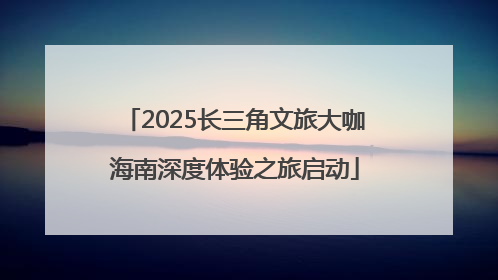 2025长三角文旅大咖海南深度体验之旅启动
