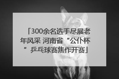 300余名选手尽展老年风采 河南省“公仆杯”乒乓球赛焦作开赛