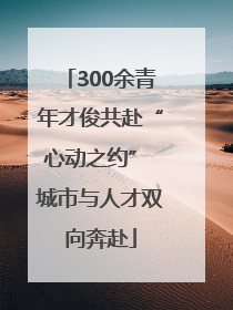 300余青年才俊共赴“心动之约” 城市与人才双向奔赴