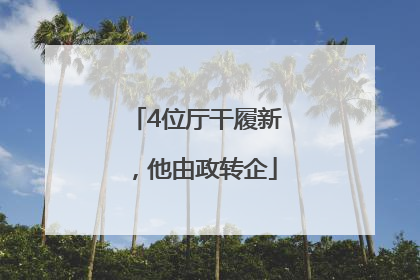 4位厅干履新，他由政转企
