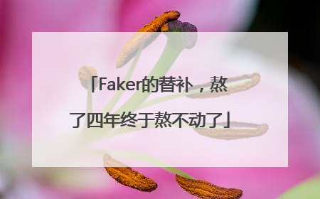 Faker的替补，熬了四年终于熬不动了